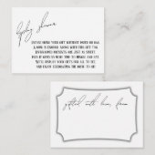 モダンシンプルブライダル表示シャワーギフトカード エンクロージャーカード (正面/裏面)