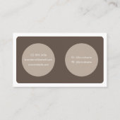 モダンシンプルブラウンクリームミニマリスト水平 名刺 (裏面)