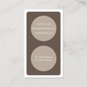 モダンシンプルブラウンクリームミニマリスト 名刺 (裏面)