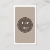 モダンシンプルブラウンクリームミニマリスト 名刺 (正面)