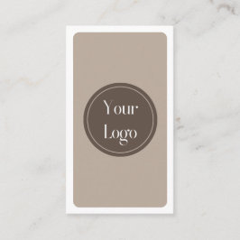 モダンシンプルブラウンクリームミニマリスト 名刺