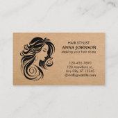 モダンシンプルブラッククラフトヘアスタイリスト 名刺 (裏面)
