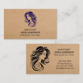 モダンシンプルブラッククラフトヘアスタイリスト 名刺 (正面/裏面)