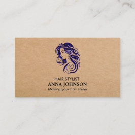 モダンシンプルブラッククラフトヘアスタイリスト 名刺