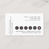 モダンシンプルブラックピンクQRコードロイヤリティカード 名刺 (裏面)