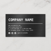 モダンシンプルブラックメタルプロフェッショナル 名刺 (裏面)