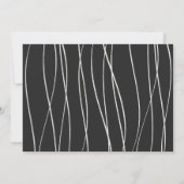 モダンシンプルブラック結婚式招待状 招待状 (裏面)