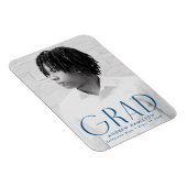 モダンシンプルブルーフォト卒業 マグネット (右側)