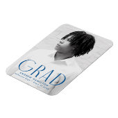 モダンシンプルブルーフォト卒業 マグネット (左側)