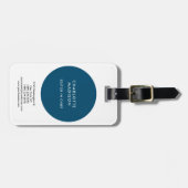 モダンシンプルブルーホワイトミニマリスト平野 ラゲッジタグ (正面横)