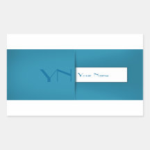 モダンシンプルブルーモノグラム名