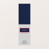 モダンシンプルブルーレッドグレーミニマリストプレーン 名刺 (外部フラット)