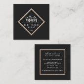 モダンシンプルブ金ゴールドグリッタースクエア スクエア名刺 (正面/裏面)