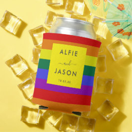 モダンシンプルプライドLGBTQ結婚のスクリプト 缶クーラー