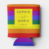 モダンシンプルプライドLGBTQ結婚のスクリプト 缶クーラー (裏面)