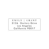 モダンシンプルプレインザ結婚の差出人住所 セルフインキングスタンプ (デザイン)