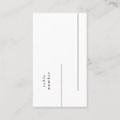 モダンシンプルプレミアムブラックオニキックスクリーン平野 プレイスカード (正面)