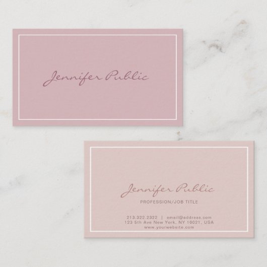 モダンシンプルプレーンカラープロフェッショナル 名刺 (正面/裏面)