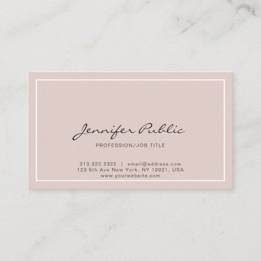 モダンシンプルプレーンカラープロフェッショナル 名刺 (裏面)