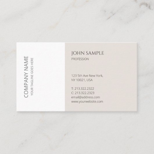 モダンシンプルプロフェッショナルエレガントテンプレート 名刺 (正面)