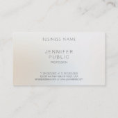 モダンシンプルプロフェッショナルエレガント美しいサロン 名刺 (裏面)