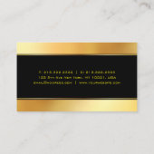 モダンシンプルプロフェッショナルエレガント金ゴールドテンプレート 名刺 (裏面)