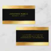モダンシンプルプロフェッショナルエレガント金ゴールドテンプレート 名刺 (正面/裏面)