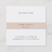 モダンシンプルプロフェッショナルエレガント モノグラムの スクエア名刺 (裏面)