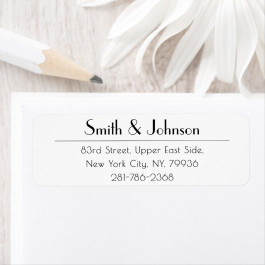モダンシンプルプロフェッショナルオフィス差出人住所 ラベル (インサイチュ)