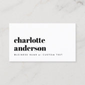 モダンシンプルプロフェッショナルタイポグラフィ 名刺 (正面)