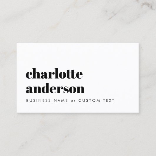 モダンシンプルプロフェッショナルタイポグラフィ 名刺 (正面)