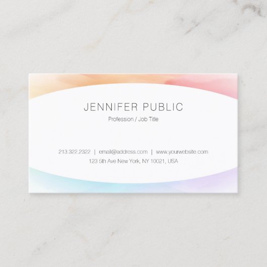 モダンシンプルプロフェッショナルテンプレートシック 名刺 (正面)