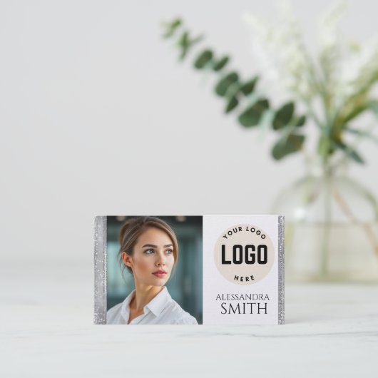 モダンシンプルプロフェッショナルビジネスフォトスクエア コーリングカード (スタンド正面)