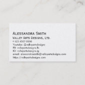 モダンシンプルプロフェッショナルビジネスフォトスクエア コーリングカード (裏面)