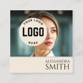モダンシンプルプロフェッショナルビジネスフォトスクエア コーリングカード