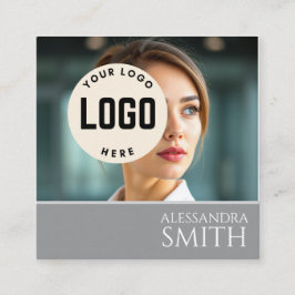 モダンシンプルプロフェッショナルビジネスフォトスクエア コーリングカード