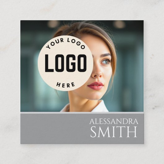 モダンシンプルプロフェッショナルビジネスフォトスクエア コーリングカード (正面)