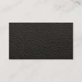 モダンシンプルプロフェッショナルブラックレザーミニマル 名刺 (裏面)