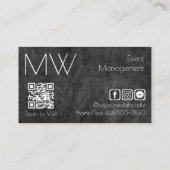 モダンシンプルプロフェッショナルブラックレザーミニマル 名刺