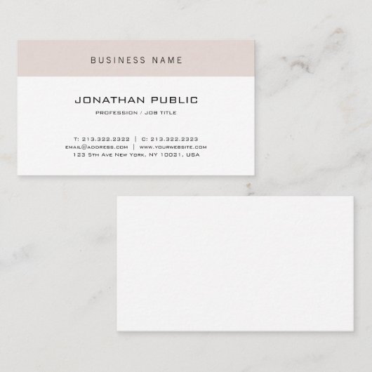 モダンシンプルプロフェッショナルミニマエレガントリストカッコいい 名刺 (正面/裏面)