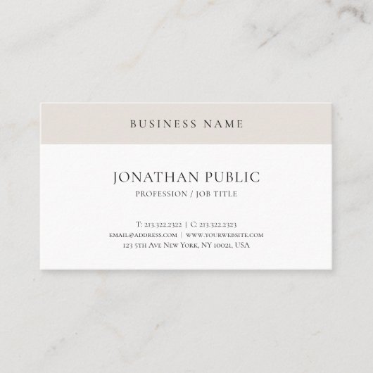 モダンシンプルプロフェッショナルミニマルテンプレート 名刺 (正面)