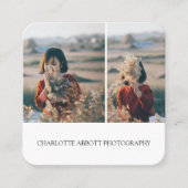 モダンシンプルプロフェッショナル写真 スクエア名刺 (正面)