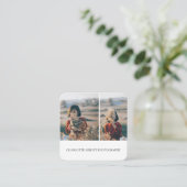 モダンシンプルプロフェッショナル写真 スクエア名刺 (スタンド正面)