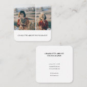 モダンシンプルプロフェッショナル写真 スクエア名刺 (正面/裏面)