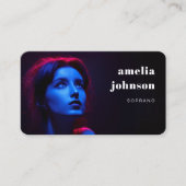 モダンシンプルプロフェッショナル歌手アクタ写真 名刺 (正面)