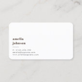 モダンシンプルプロフェッショナル歌手アクタ写真 名刺 (裏面)