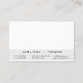 モダンシンプルプロフェッショナル白と灰色の光沢 名刺 (正面)