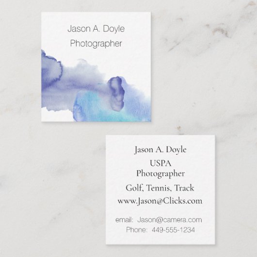 モダンシンプルプロフェッショナル スクエア名刺 (正面/裏面)