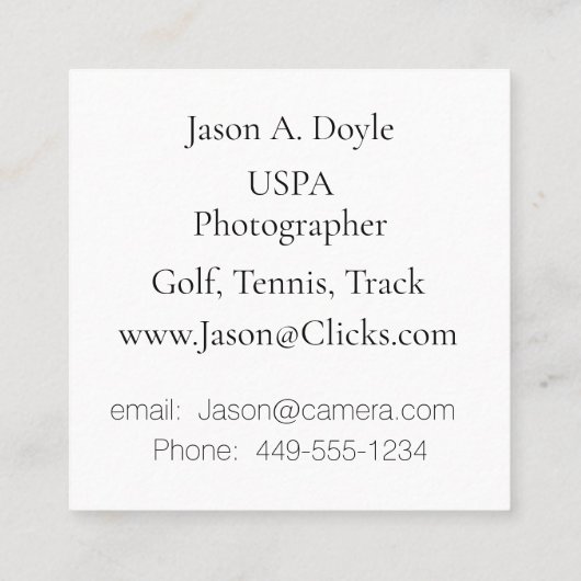 モダンシンプルプロフェッショナル スクエア名刺 (裏面)