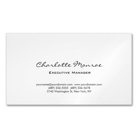 モダンシンプルプロフェッショナル マグネット名刺 (正面)